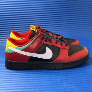 Size 11- Men’s Nike Dunk Low Biker Tattoos Black White Red FZ3057-001 NEW